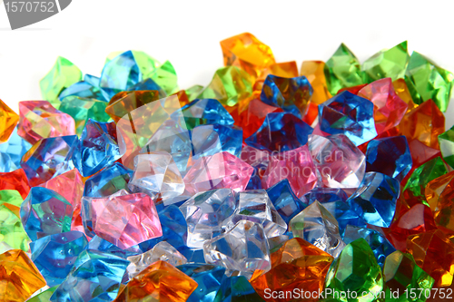 Image of plastic diamonds background