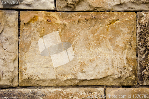 Image of ancient building walls of stone blocks background 