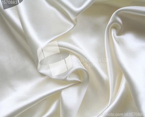 Image of Smooth elegant white silk as background