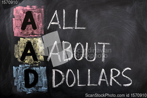 Image of Acronym of AAD for All About Dollars