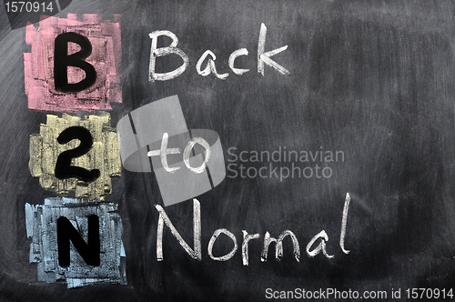 Image of Acronym of B2N - Back to Normal