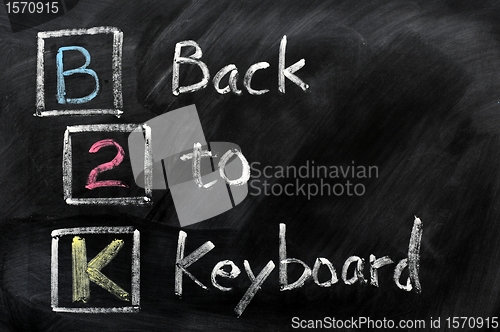 Image of Acronym of B2K - Back to Keyboard