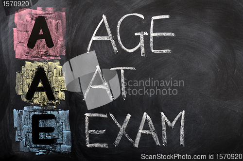 Image of Acronym of AAE for Age at Exam