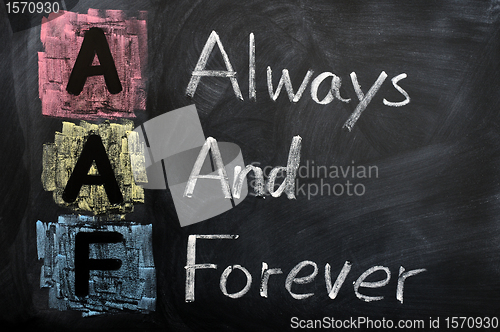 Image of Acronym of AAF for Always and Forever