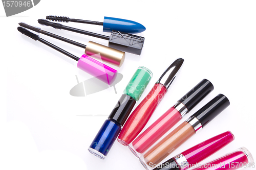 Image of mascara set isolated