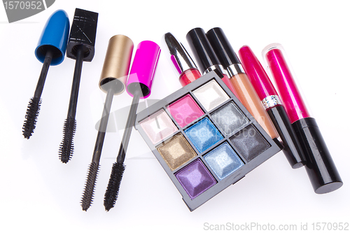 Image of makeup set isolated