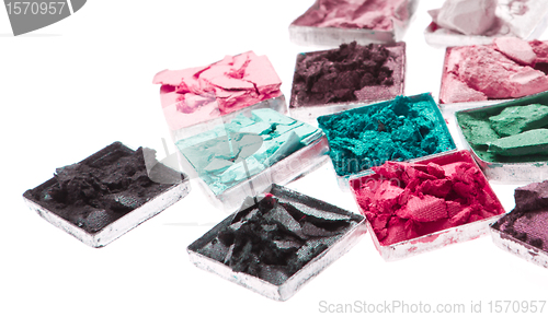 Image of multicolored crushed eyeshadows