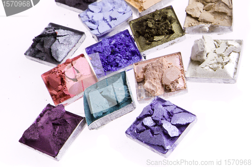 Image of multicolored crushed eyeshadows