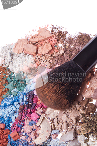 Image of set of multicolor crushed eyeshadows