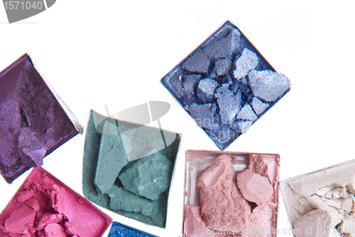 Image of multicolored crushed eyeshadows