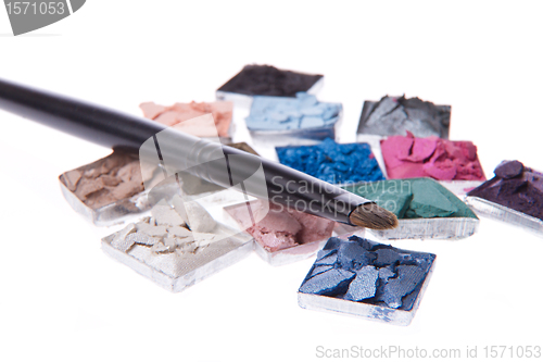 Image of multicolored crushed eyeshadows