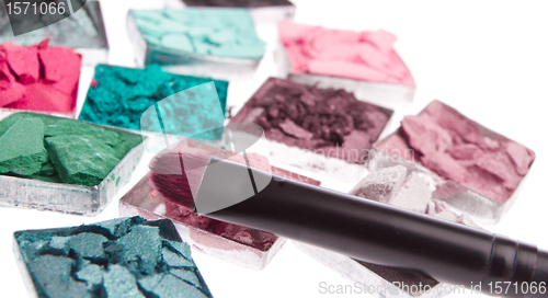 Image of multicolored crushed eyeshadows