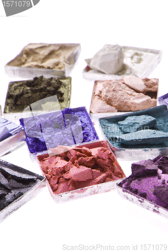 Image of multicolored crushed eyeshadows