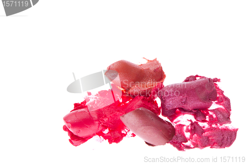 Image of crushed lipsticks