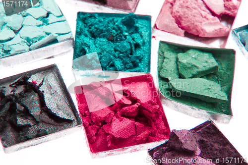 Image of multicolored crushed eyeshadows