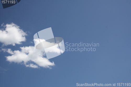 Image of blue sky with cloud  