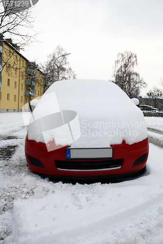 Image of car in winter