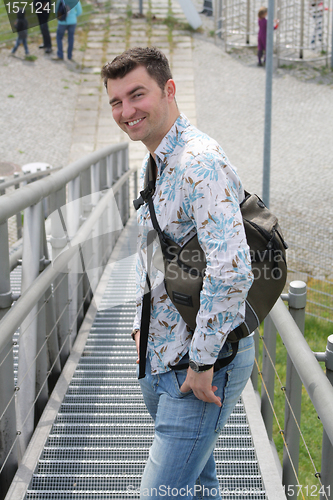 Image of man is happy