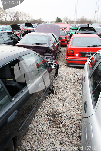 Image of scrap yard for old cars for scrap