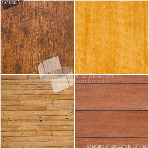 Image of Set of wooden textures