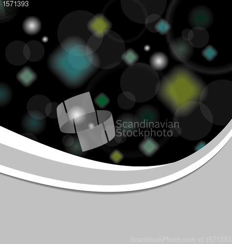 Image of business card with transparent geometric shapes