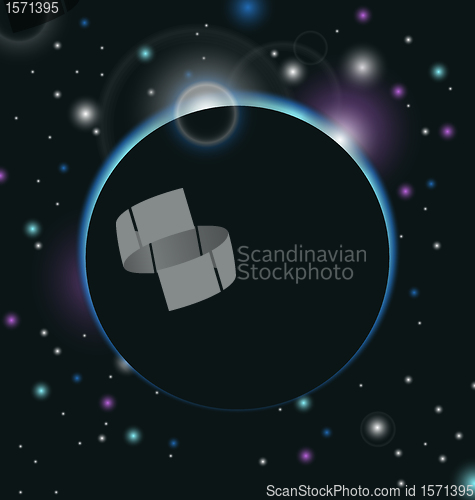 Image of space background with light