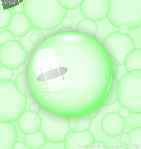 Image of transparency ball with soap bubble