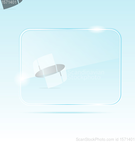 Image of abstract transparent glass banner