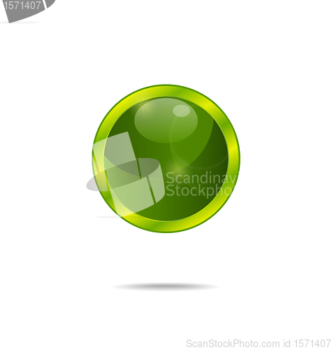 Image of abstract eco green bubble isolated