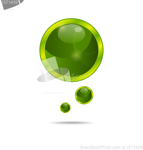 Image of abstract eco green bubbles