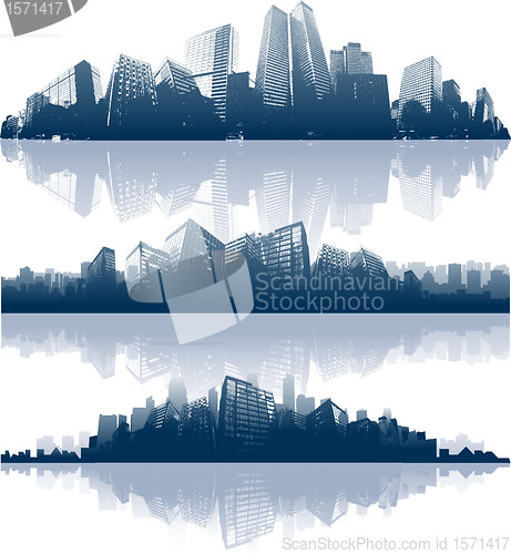 Image of Cityscapes silhouettes background