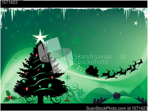 Image of Christmas greeting card design background