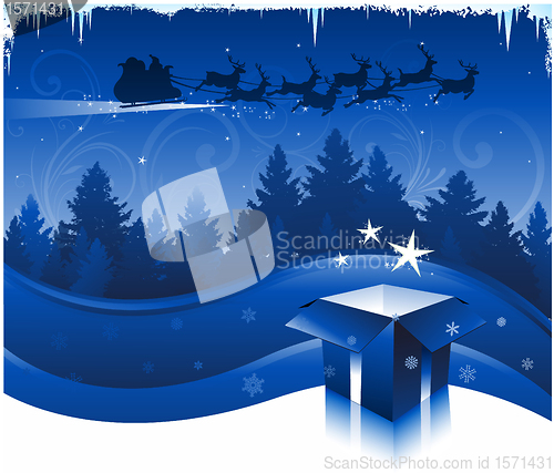 Image of Christmas greeting card design background