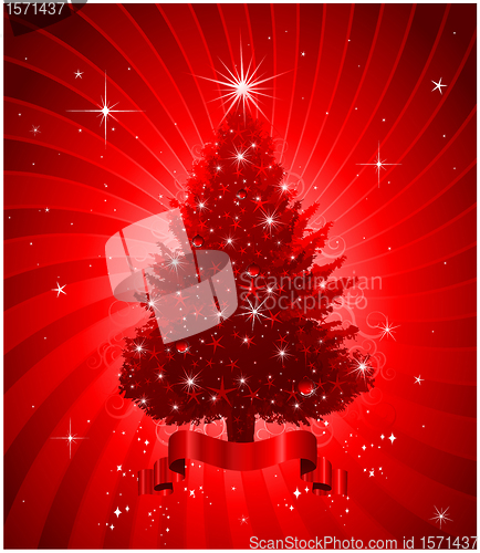 Image of Christmas greeting card design background