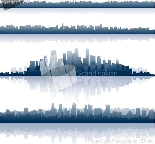 Image of Cityscapes silhouettes background