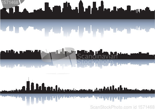 Image of Cityscapes silhouettes background