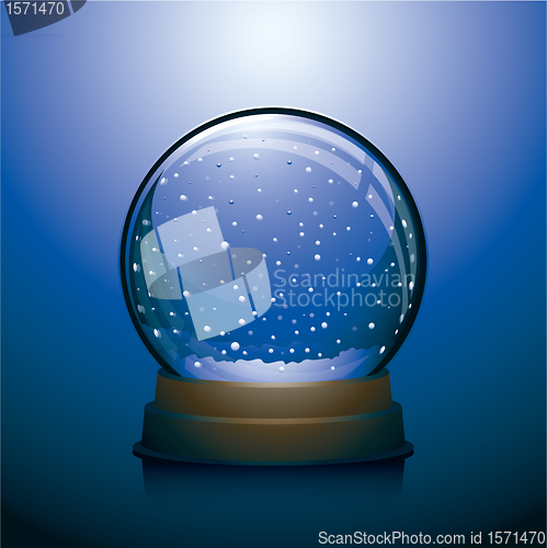 Image of Christmas Snow globe illustration