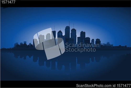 Image of Cityscapes silhouettes background