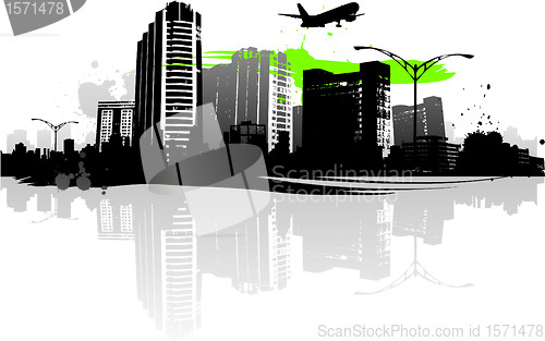 Image of Cityscapes silhouettes background