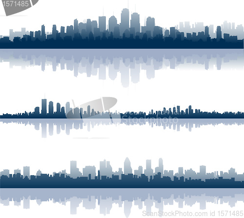 Image of Cityscapes silhouettes background