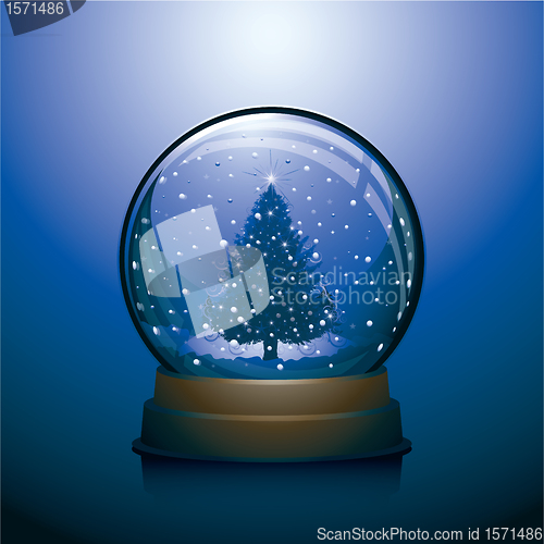 Image of Christmas Snow globe illustration
