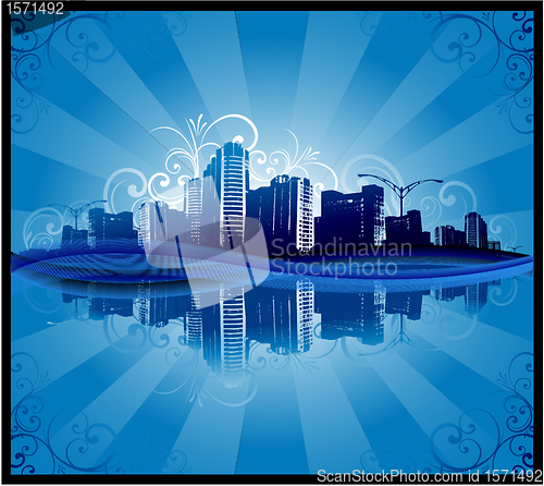 Image of Cityscapes silhouettes background