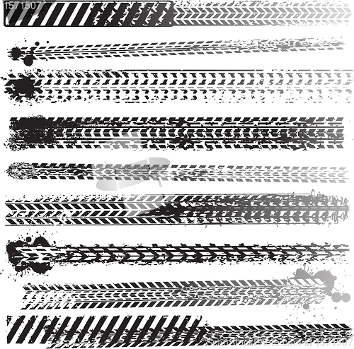 Image of Set of tire tracks