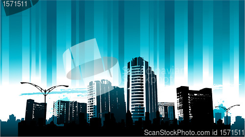 Image of Cityscapes silhouettes background