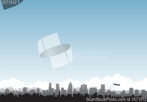 Image of Cityscapes silhouettes background