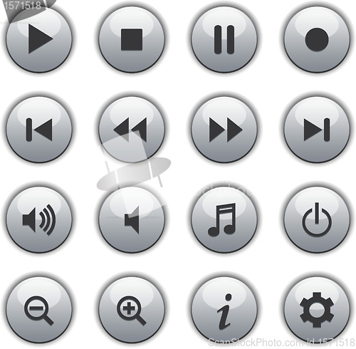 Image of Glossy Media buttons