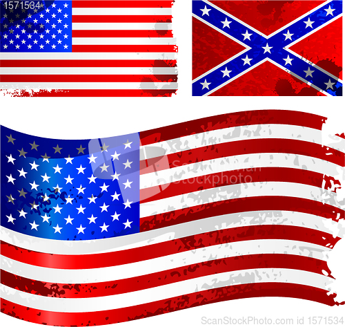 Image of grunge american flag