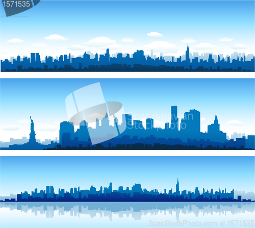 Image of Cityscapes silhouettes background