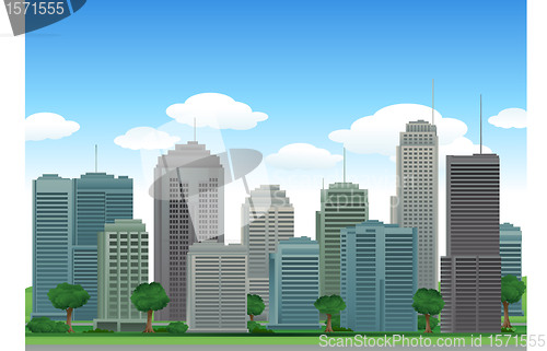 Image of Cityscapes silhouettes background