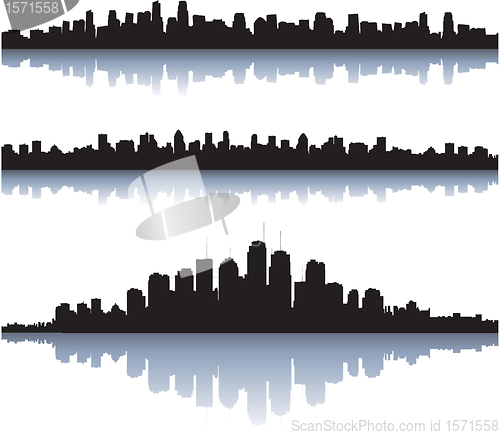 Image of Cityscapes silhouettes background